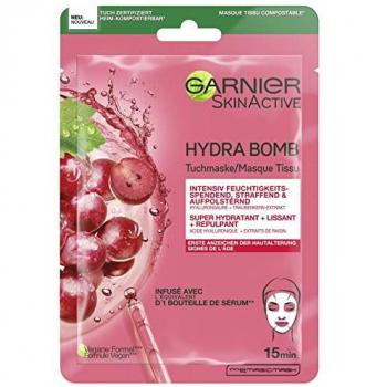 Garnier SkinActive Hydra Bomb Tuchmaske mit Traubenkern-Extrakt und Hyaluronsäure, 28g