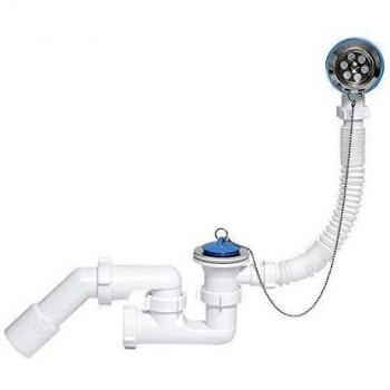 Complete Bathtub Waste and Overflow Kit with Stainless Strainer
