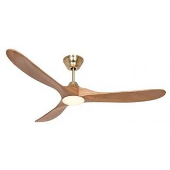 Ventilateur de plafond CasaFan 315279 DC 152 cm Chêne Laiton