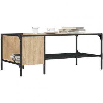 Vidaxl Coffee Table with Storage Rack Sonoma Oak 100x51x40 cm Engineered Wood