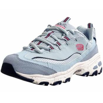 Light Blue D'Lites Women’s Bold View Sneakers by Skechers – Size 4.5 (Leather/Synthetic)