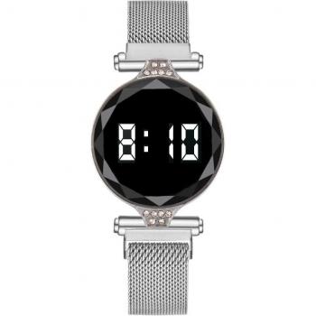 Reloj de Mujer Magnético Digital en Acero Inoxidable Color Oro Rosa