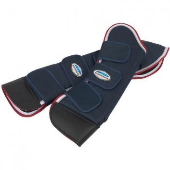 Weatherbeeta Deluxe Travel Boots – Navy & Red & White Warmblood