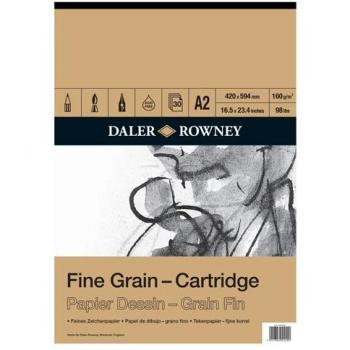 Daler-Rowney A2 Fine Grain Drawing Paper Pad, 160gsm, 30 Sheets