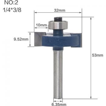 T-Type Bearing Router Bit for Wood