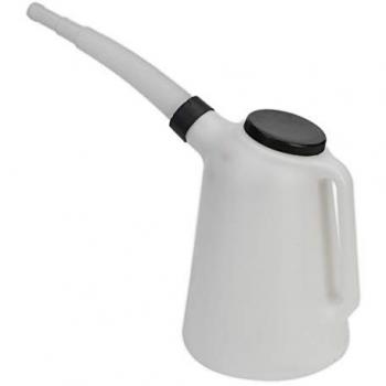 5L Flexi-Spout Oil Jug with Black Lid by Sealey