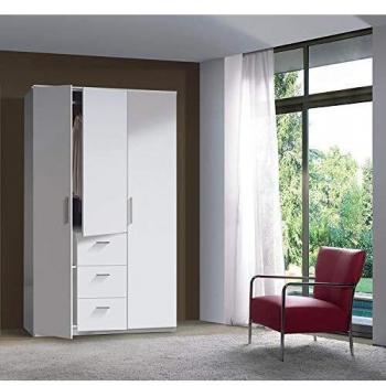 Armoire BOOST blanche 3 portes et 3 tiroirs