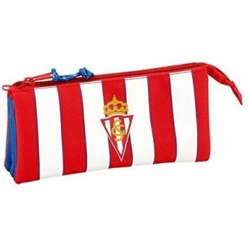 Schulbedarfstasche Real Sporting De Gijón Weiß Rot