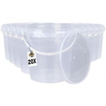 Stapelbare Putzeimer mit Deckel, 1 Liter, recyclebar