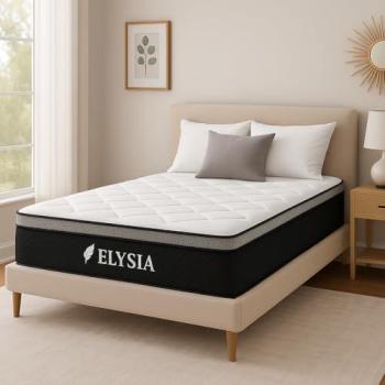Matelas 140x190 cm ELYSIA 25 cm – Mousse Mémoire, Soutien 7 Zones