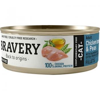 Comida Seca Bravery de Pollo y Arvejas – 70 g para Gatos Adultos