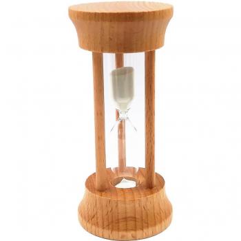 Wooden Sand Clock with White Sand