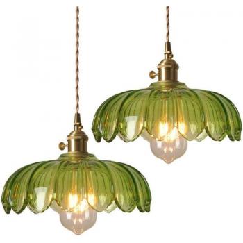 Lampada a Sospensione Verde Wottes Metallo