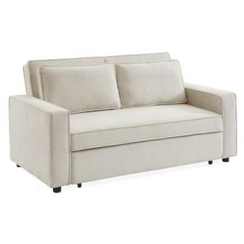 Sofá Cama de Pana “Chill” 3 plazas, 172.5×91.5×88.5 cm, color crema