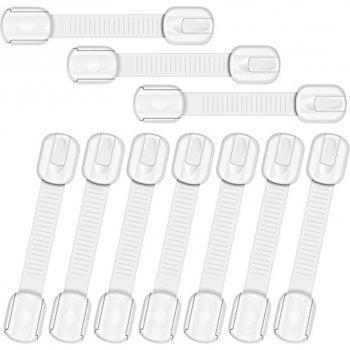 Self-Adhesive Child Safety Locks for Cupboards and Drawers (10 Count)