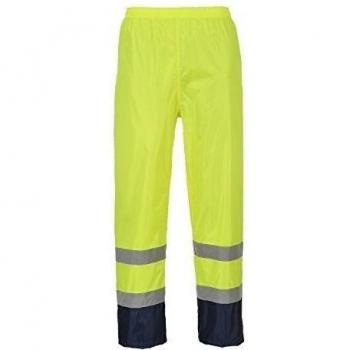 Classic Hi Vis Contrast Rain Trousers Yellow / Black 2XL