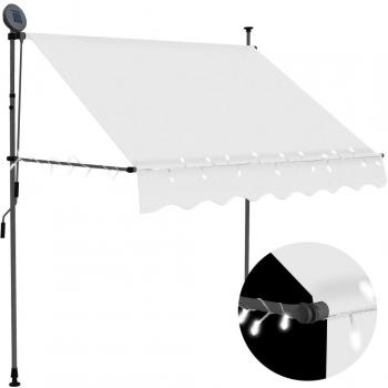 Vidaxl 100‑cm Cream LED Manual Awning