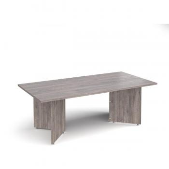 Grey Oak Arrowhead-Legged Boardroom Table