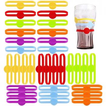 Marqueurs de verre en silicone colorés