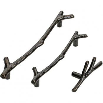 Modern Simplicity Tree Branch Handle 128mm Silver