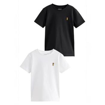 Stag Logo Short Sleeve T‑Shirts – Dual Pack (Black/White, 3‑16 yrs)