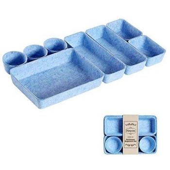 Office Dresser Blue Storage Tray Pack