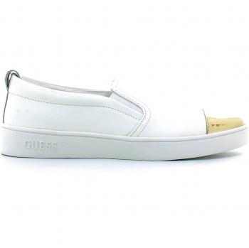 Damen‑Leherschlupfschuh, weiß, Nummer 40 – LEM12
