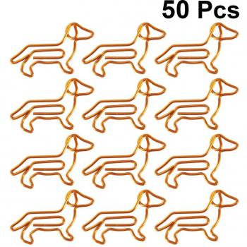 Special-Shape Golden Dachshund Clips