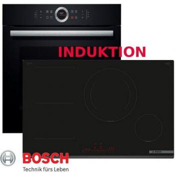 Bosch Autark Einbaubackofen HBG7341B1 mit Induktionskochfeld