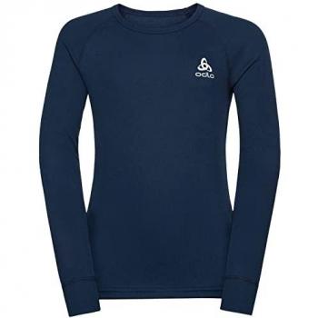 Odlo Active Warm Kids Long Sleeve Base Layer – Dark Sapphire (Boys, 6 years)