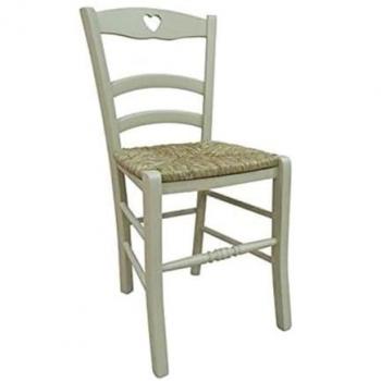 Silla Clásica de Madera para Comedor, Color Arena, Dimensiones 45x47x88 cm