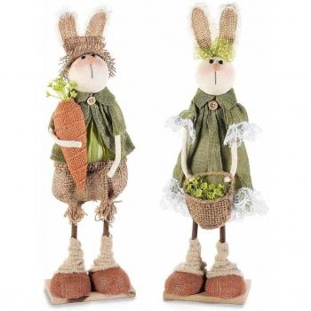 Conigli di Pasqua in Juta (Set 2) – Gruppo Maruccia, Decorazione Casa e Negozio