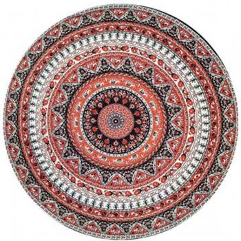Grand tapis de bain et yoga à motifs ronds 150 cm