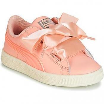 Puma PS Basket Heart Jelly Pink Girls' Athletic Shoes