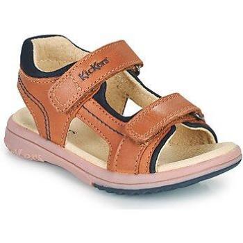 Platino Kickers Beige Cuir Sandale Taille 25