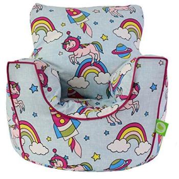 Light Blue Pastel Unicorn Bean Couch – Women’s Cotton (Large)