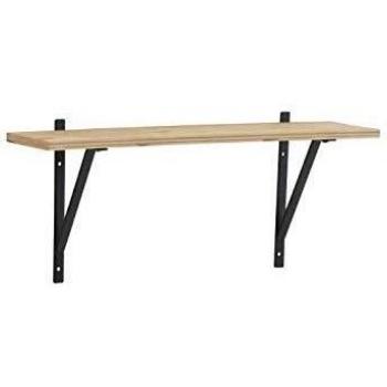 Shelf en bois brûlé L 58 x l 14 x H 25 cm