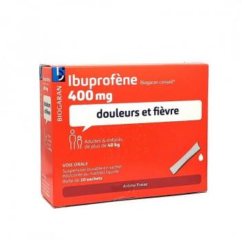 Ibuprofène Biogaran Conseil 400 mg Suspension buvable