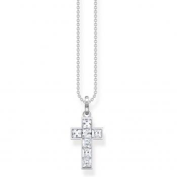 Thomas Sabo Damen-Kette mit Kreuz Anhänger 'Zeitlose Eleganz' KE2166-051-14-L45V