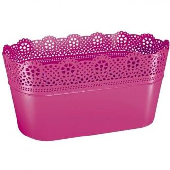 Maceta Prosperplast LACE Fucsia 285x135x155mm