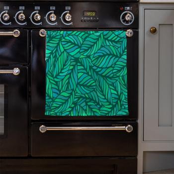 Nature's Touch Green Kitchen Cloth – Leaf Print