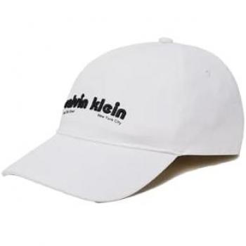 Calvin Klein Jeans Cappellino 6‑Panel Brilliant White – One Size