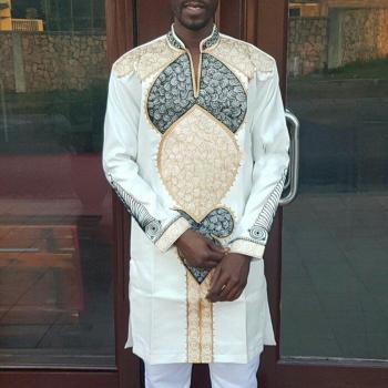 Chemise à manches longues pour homme, style africain, grande taille, imprimé fleuri
