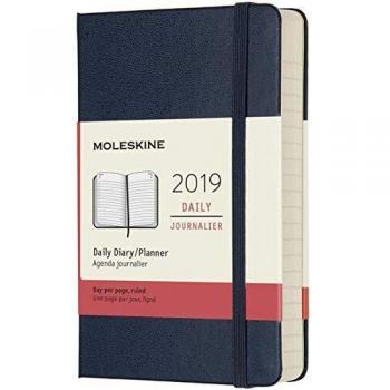 A5 Blue Daily Journal 2019 by Moleskine