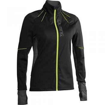 Salming Damen Laufjacke Windschutz Schwarz Melange Größe M