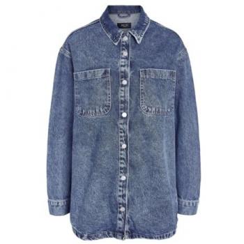Chemise en denim à manches longues oversize NMALVA