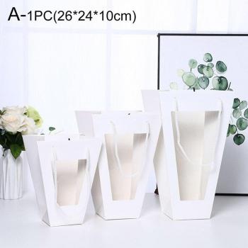 Sac à main pliable en papier Kraft pour fleurs