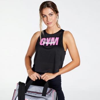 Top de fitness femme Noir Doone Basic L