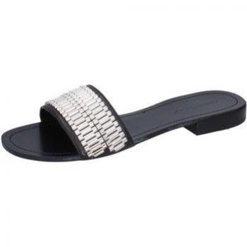 Soleil Nocturne – Sandales Femme A-Enfiler Noir