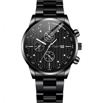 Reloj de Acero Sencillo con Huecos para Hombre